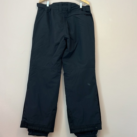 LL Bean Snow Pants Men’s Large Ski Snowboard Waterproof Black Ankle Zip Winter - Picture 6 of 9